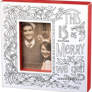 Holiday Colorbook Photo Frame As Merry As We Get!